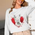 Valentine's Day Boston Terrier Dog Women Long Sleeve T-Shirt, novelty gifts, funny gifts