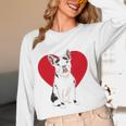 Valentine's Day Boston Terrier Lover Women Long Sleeve T-Shirt, novelty gifts, funny gifts
