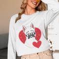 Valentine's Day Boston Terrier Women Long Sleeve T-Shirt, novelty gifts, funny gifts