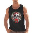 Boston Terrier Christmas Wreath Decoration Xmas Pajamas Men Tank Top, Boston Terrier Christmas Gifts, trending gift