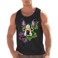 Boston Terrier In Day Of The Dead Sugar Skull Dog Men Tank Top, trending gift