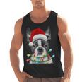 Boston Terrier Dog Santa Christmas Tree Lights Xmas Men Tank Top, Boston Terrier Christmas Gifts, trending gift