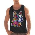 Boston Terrier Floral Vintage Dog Mom Distressed Men Women Kids Men Tank Top, Mom Gifts, Boston Terrier Mom Gifts, trending gift