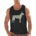 Boston Terrier Flower Silhouette Floral Dog Men Women Girls Kids Men Tank Top, trending gift