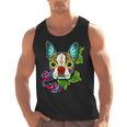 Boston Terrier In Red Day Of The Dead Sugar Skull Dog Men Tank Top, trending gift
