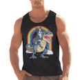 Boston Terrier Riding Dinosaur T-Rex Boys Kids Rainbow Men Tank Top, Boston Terrier Riding Gifts, trending gift