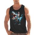 Boston Terrier Riding T-Rex Dinosaur Dog Lover Men Tank Top, Boston Terrier Riding Gifts, trending gift