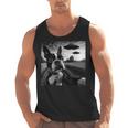 Boston Terrier Graphic Selfie With UFOs Weird Aliens Men Tank Top, trending gift