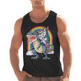 Boston Terrier Unicorn Riding Dinosaur T-Rex Girls Rainbow Men Tank Top, Boston Terrier Riding Gifts, trending gift