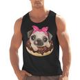 Cute Pug Shirt Donut Girls Dog Men Tank Top, trending gift