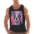 Dog Pink Boston Terrier Men Tank Top, trending gift