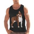 Red Boston Terrier Dog Men Tank Top, trending gift