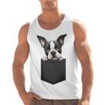 Boston Terrier Dog Puppy Dog In Pocket Cute Pet Lover Men Tank Top, trending gift