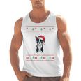 Boston Terrier Wearing Santa Hat Ugly Xmas Dog Lovers Men Tank Top, trending gift