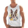 Floral Boston Terrier Men Tank Top, trending gift