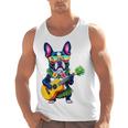 Hawaiian Boston Terrier & Pineapple Ukulele Summer Vacation Men Tank Top, trending gift