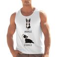 Inhale Exhale Yoga Boston Terrier Tshirt Men Tank Top, trending gift