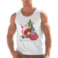 Santa Ugly Christmas Tree Lights Boston Terrier Dog Lover Men Tank Top, Boston Terrier Christmas Gifts, trending gift