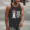 10 Years Old Birthday Boston Terrier Dog Lover 10th Party For Men Women Kids Men Tank Top, funny gift