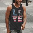 4th Of July Decor Patriotic LOVE Boston Terrier USA Flag Men Tank Top, Patriotic Boston Terrier Tank Tops, Boston Terrier 4th Of July Tank Tops, funny gift