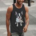 Boston Terrier Dog Motif Pet Art Boston Terrier Men Women Kids Men Tank Top, funny gift