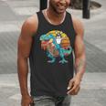 Boston Terrier Dog Riding Dinosaur T Rex Boys Men Tank Top, Boston Terrier Riding Tank Tops, funny gift