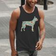 Boston Terrier Flower Silhouette Floral Dog Men Women Girls Kids Men Tank Top, funny gift