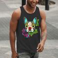 Boston Terrier In Red Day Of The Dead Sugar Skull Dog Men Tank Top, funny gift