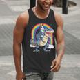 Boston Terrier Riding Dinosaur T-Rex Boys Kids Rainbow Men Tank Top, Boston Terrier Riding Tank Tops, funny gift