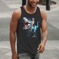 Boston Terrier Riding T-Rex Dinosaur Dog Lover Men Tank Top, Boston Terrier Riding Tank Tops, funny gift