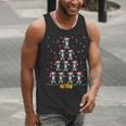 Boston Terrier Santa Hat Xmas Light Men Women Christmas Tree Men Tank Top, Boston Terrier Christmas Tank Tops, funny gift