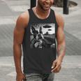 Boston Terrier Graphic Selfie With UFOs Weird Aliens Men Tank Top, funny gift