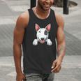 Bull Terrier Pocket Bull Terrier Peeking Out Pocket Men Tank Top, funny gift