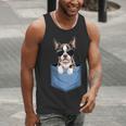 Cute Pocket Boston Terrier Lover Dog Mom Men Tank Top, Boston Terrier Mom Tank Tops, funny gift