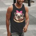 Cute Pug Shirt Donut Girls Dog Men Tank Top, funny gift