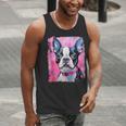 Dog Pink Boston Terrier Men Tank Top, funny gift