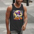 Halloween Boston Terrier Dog Breed With Jack O' Lantern Art Men Tank Top, Boston Terrier Halloween Tank Tops, funny gift