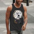 Spooky Halloween Moon Boston Terrier Boston Bull Bostie Men Tank Top, Boston Terrier Halloween Tank Tops, funny gift