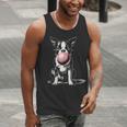 Vintage Boston Terrier Blowing Bubble Gum American Gentleman Men Tank Top, American Boston Terrier Tank Tops, funny gift