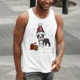 Boston Terrier Christmas T Shirt-Life Is Merrier Premium Tri-Blend Men Tank Top, Boston Terrier Christmas Tank Tops, funny gift