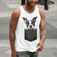Boston Terrier Dog Puppy Dog In Pocket Cute Pet Lover Men Tank Top, funny gift