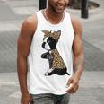 Boston Terrier Lover I Love Mom Tattoo Leopard Men Tank Top, Boston Terrier Mom Tank Tops, funny gift