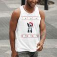 Boston Terrier Wearing Santa Hat Ugly Xmas Dog Lovers Men Tank Top, funny gift