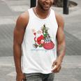 Santa Ugly Christmas Tree Lights Boston Terrier Dog Lover Men Tank Top, Boston Terrier Christmas Tank Tops, funny gift