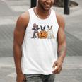Spooky Ghost Boston Terrier Pumpkin Halloween Dog Lover Men Tank Top, Boston Terrier Ghost Tank Tops, Boston Terrier Halloween Tank Tops, funny gift