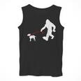 Bigfoot Walking With Bull Terrier Dog Men Tank Top, funny design