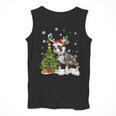 Boston Terrier Christmas Tree Lights Santa Hat Men Tank Top, Boston Terrier Christmas Gifts, funny design