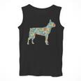 Boston Terrier Flower Silhouette Floral Dog Men Women Girls Kids Men Tank Top, funny design