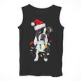 Boston Terrier Santa Christmas Lights Xmas Dog Lover Men Women Kids Men Tank Top, Boston Terrier Christmas Gifts, funny design