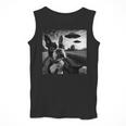 Boston Terrier Graphic Selfie With UFOs Weird Aliens Men Tank Top, funny design